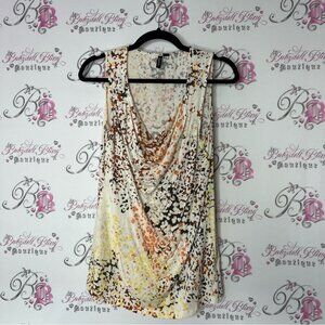 Relativity tank top cowl neck splatter dotted Multicolor Sleeveless Top